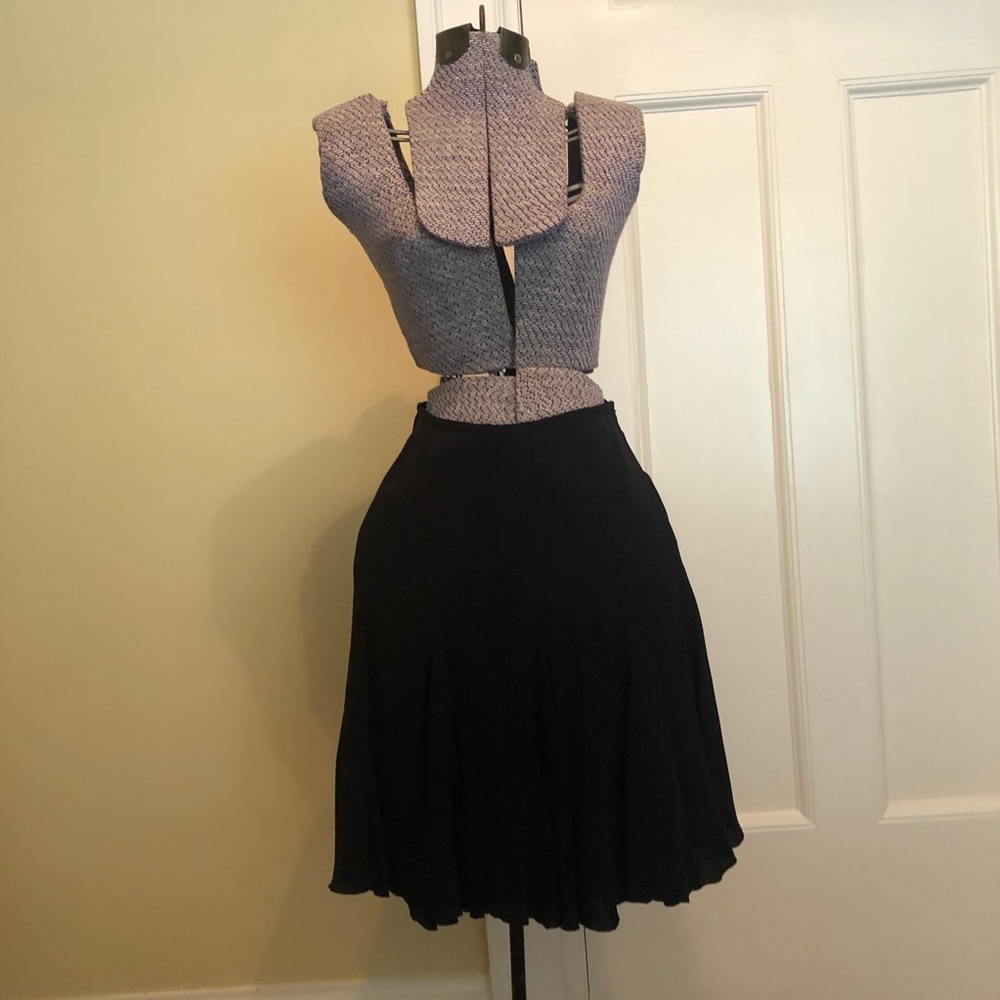 Vintage Armani pleated black skirt